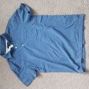 Banana Republic Blue Performance Pique Polo Small